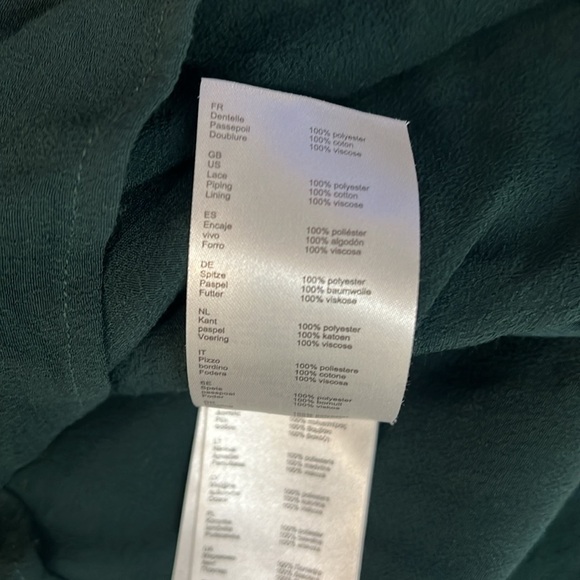 Maje Losa Layered Lace Top in Vert Size 1/36/S - Picture 10 of 11